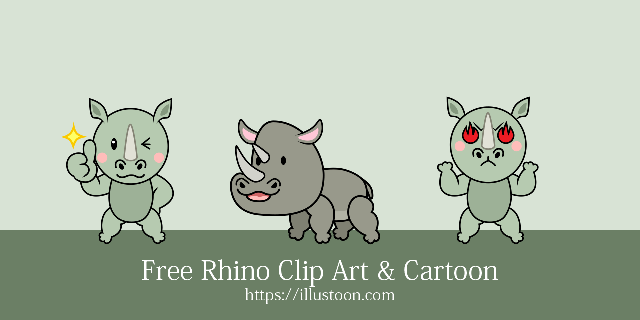 Free Rhino Clip Art & Cartoon