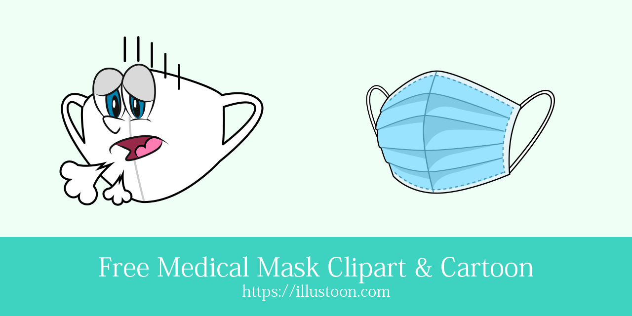 Imágenes gratis de mascarillas médicas de dibujos animados