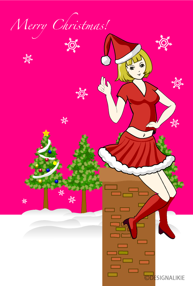 Santa Cosplay Anime Girl's Christmas
