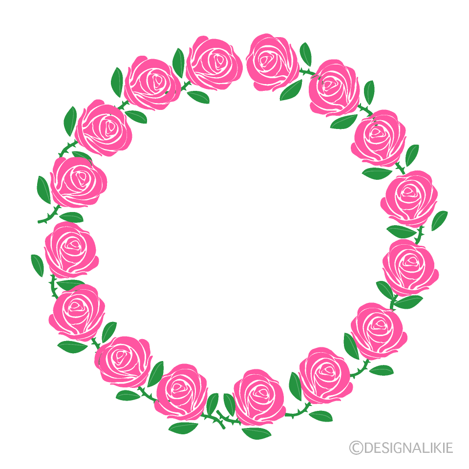 Pink Rose Wreath