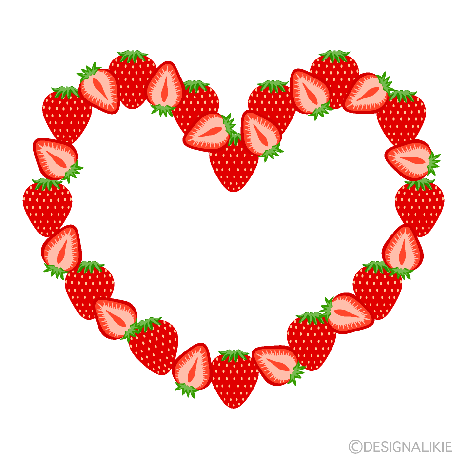 Cute Strawberry Heart Wreath