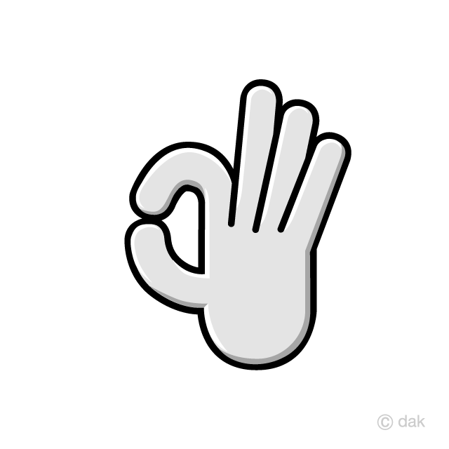 OK símbolo de la mano