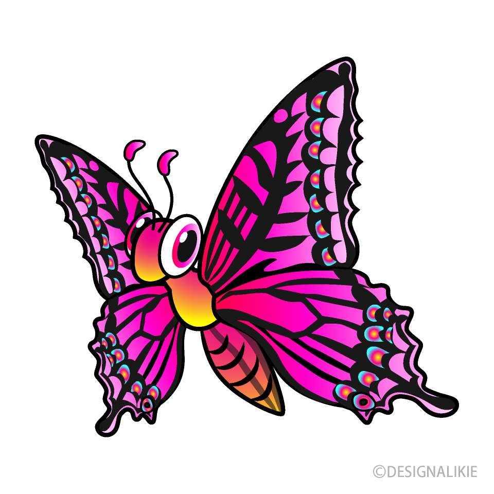 Flying Pink Butterfly