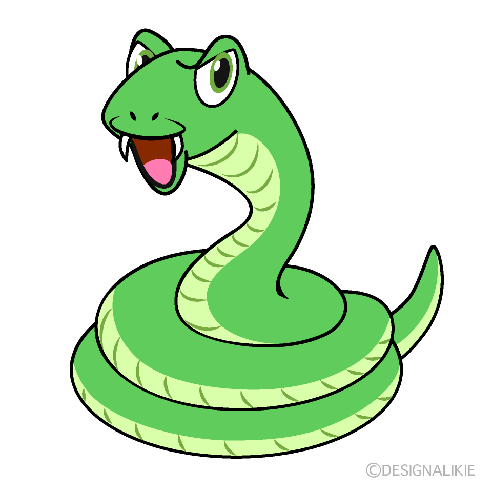 Serpiente Verde Enojada