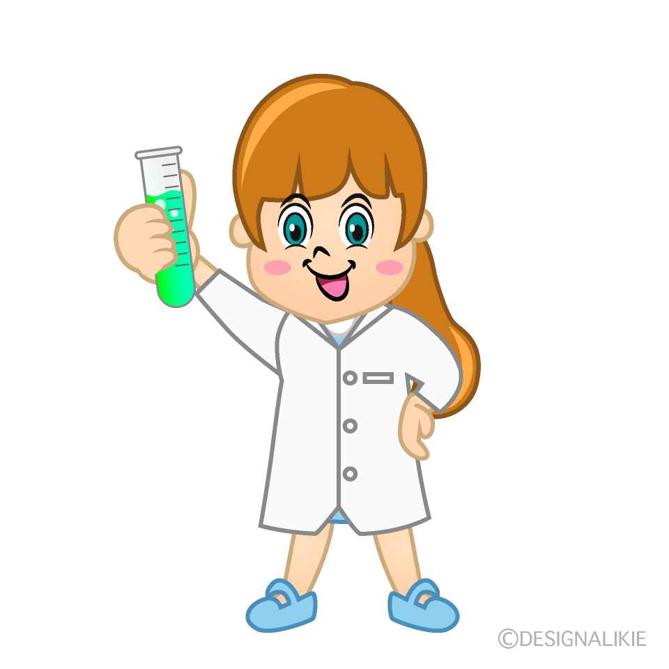 Girl Scientist with Test Tube