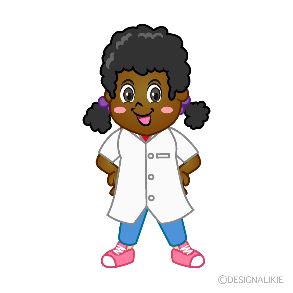 Científica Niña con Pulgar Arriba