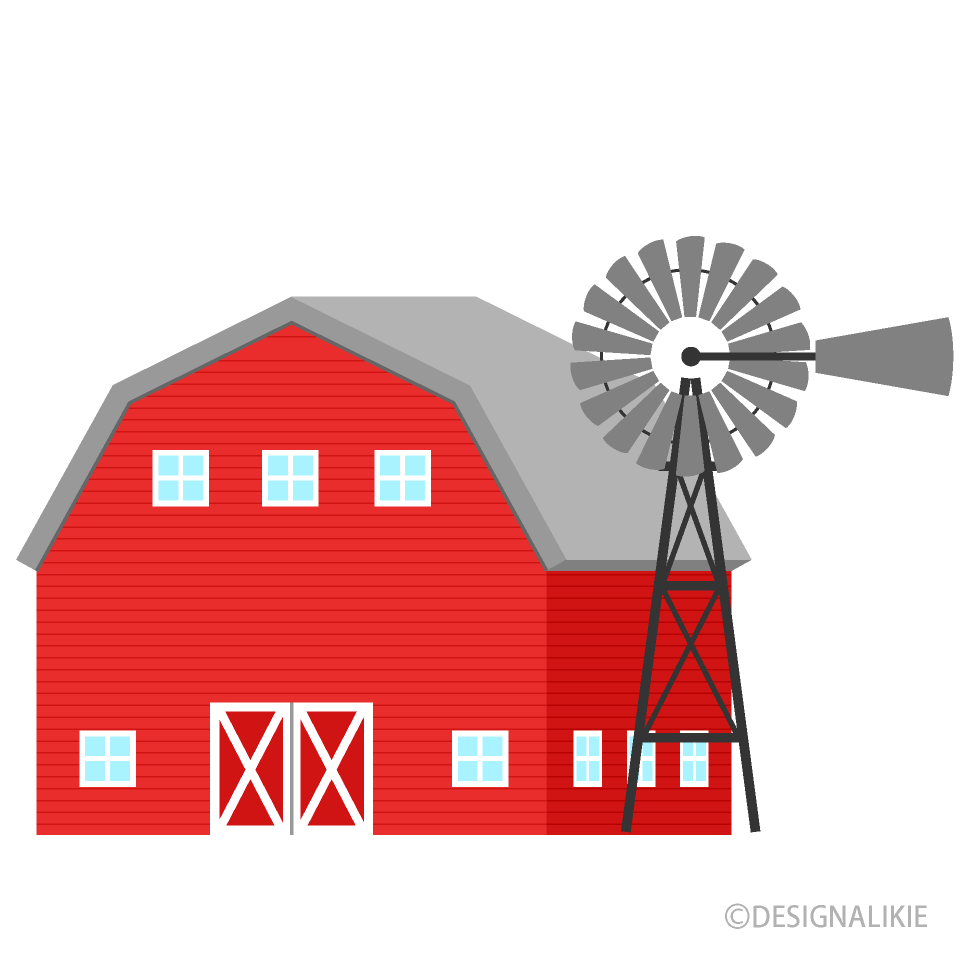 Barn and Windmill