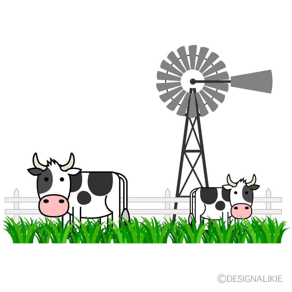 Windmill and Cattle