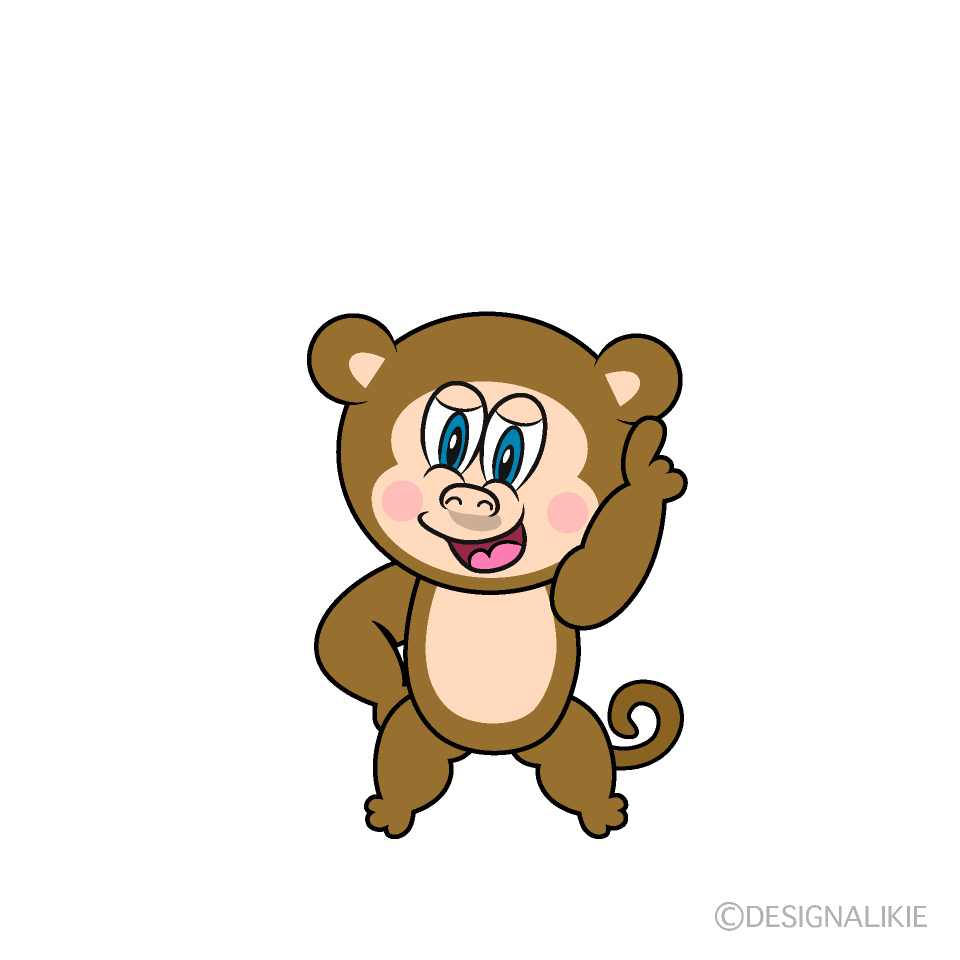 Monkey holding a finger