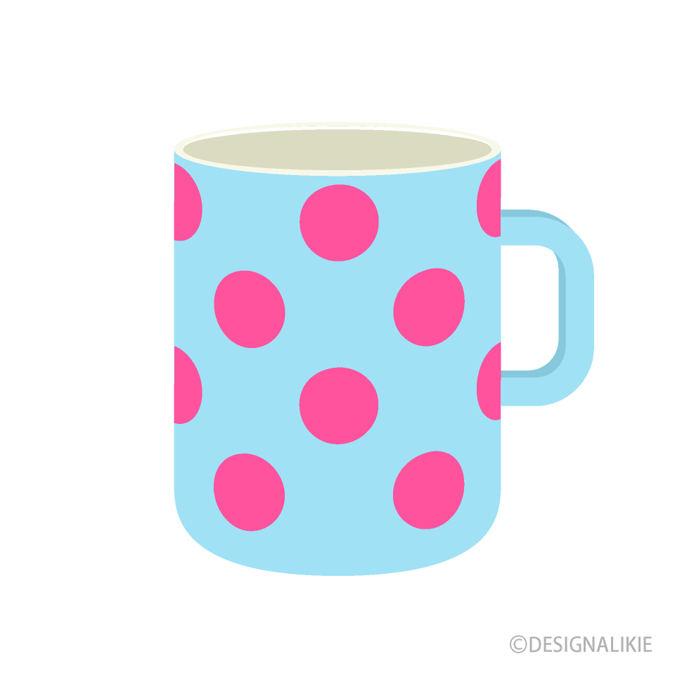 Pink Dot Light Blue Cup