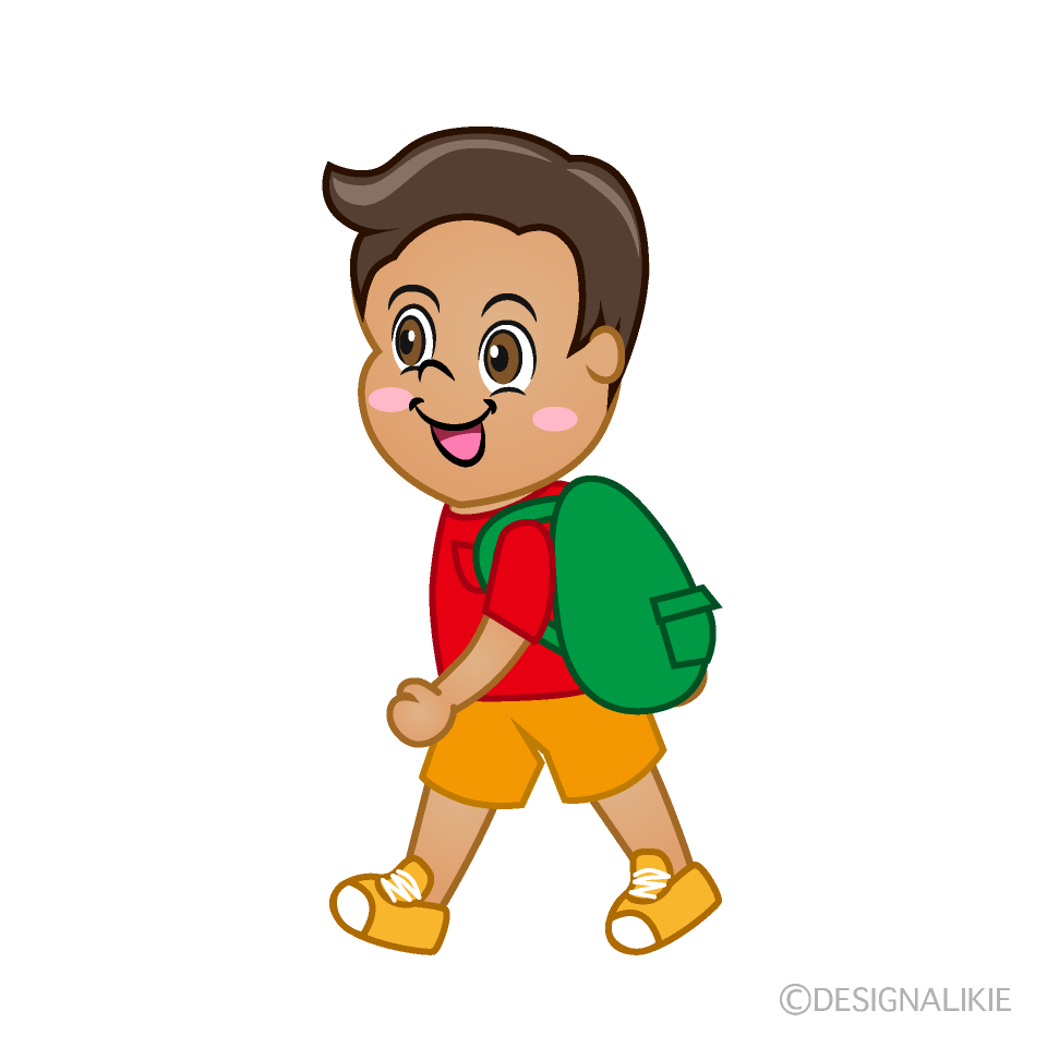 Walking Boy with Bag