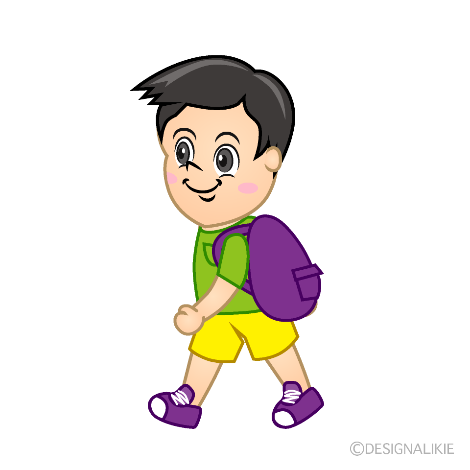 Walking Boy with Bag