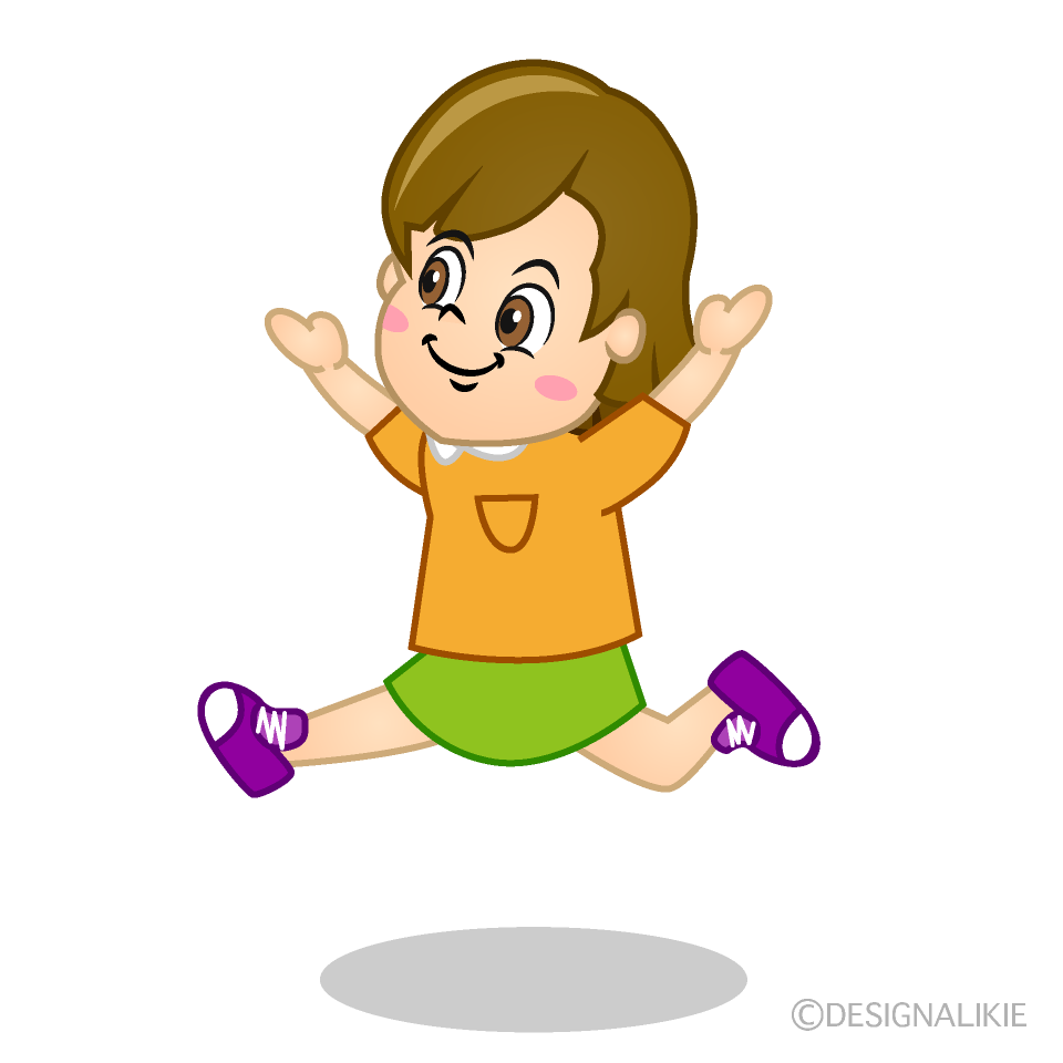 Niña Corriendo y Saltando