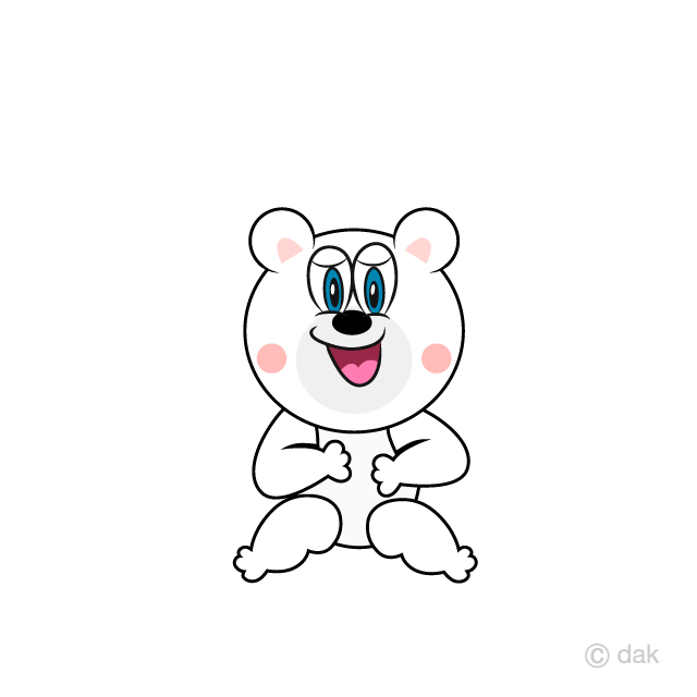 Riendo oso polar