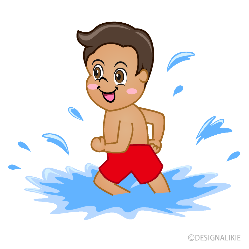 Niño Jugando en el Agua