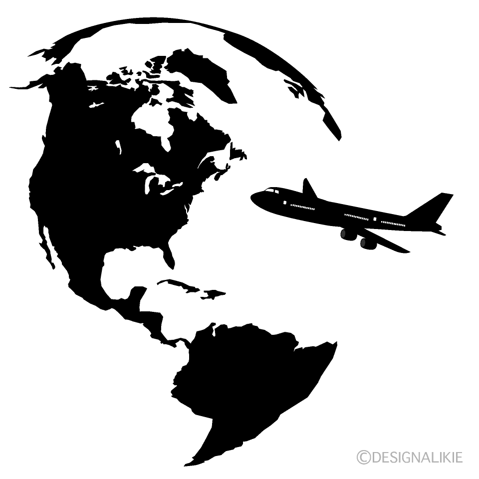 Airplane Flying with Earth America