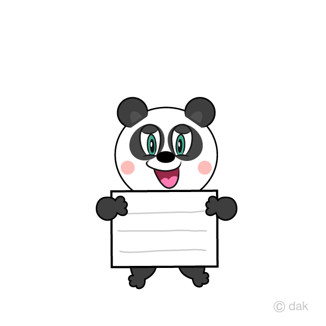 Panda with Board