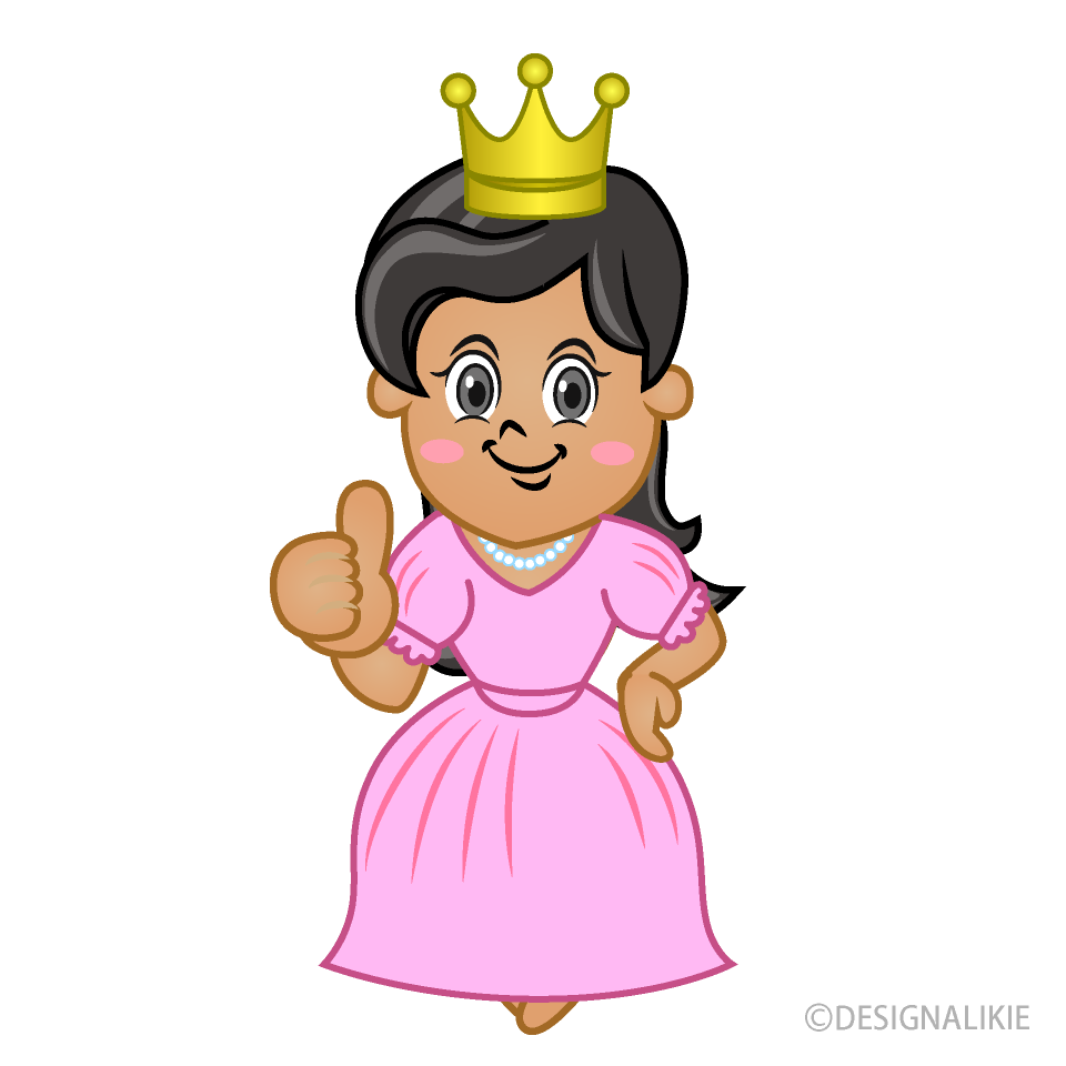 Princesa Asiática con Pulgar Arriba