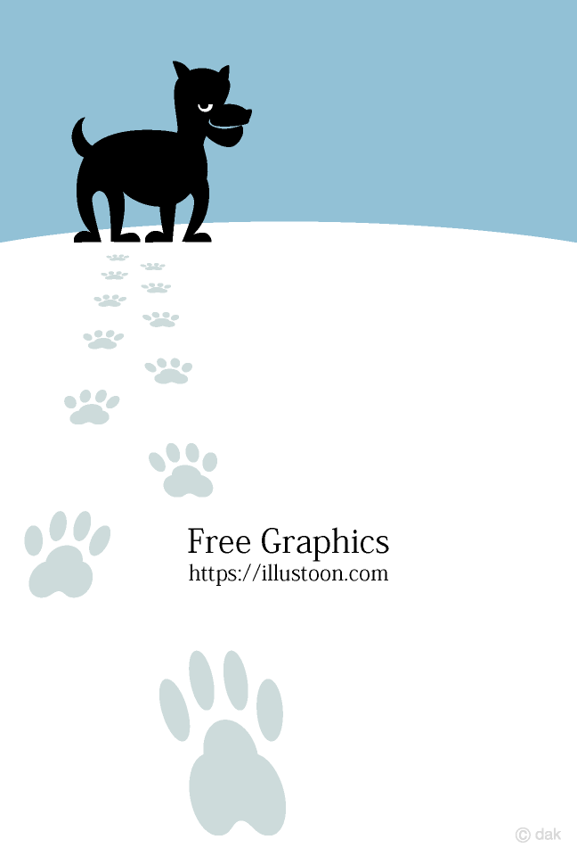 Dog's Snow Footprints Graphics Card