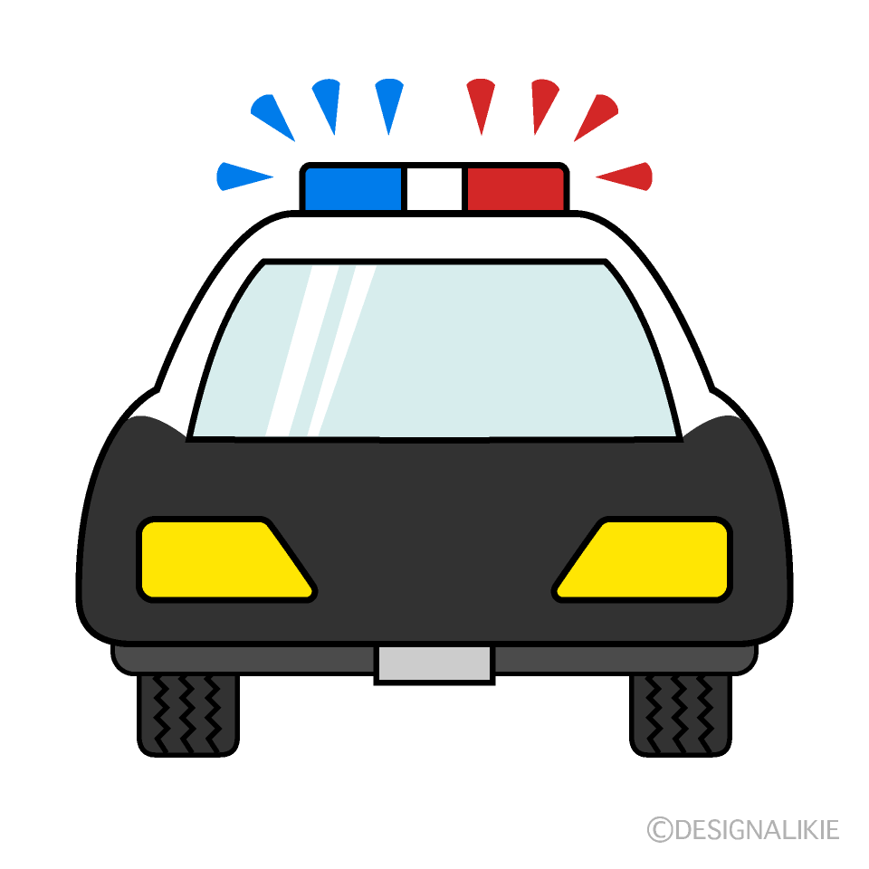 Police Car with Siren (Front)