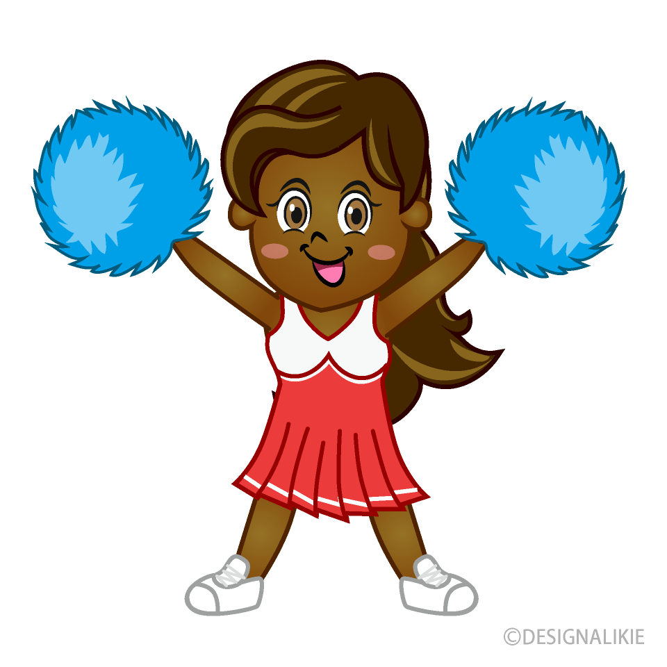 Red Cheerleader Raising Hand