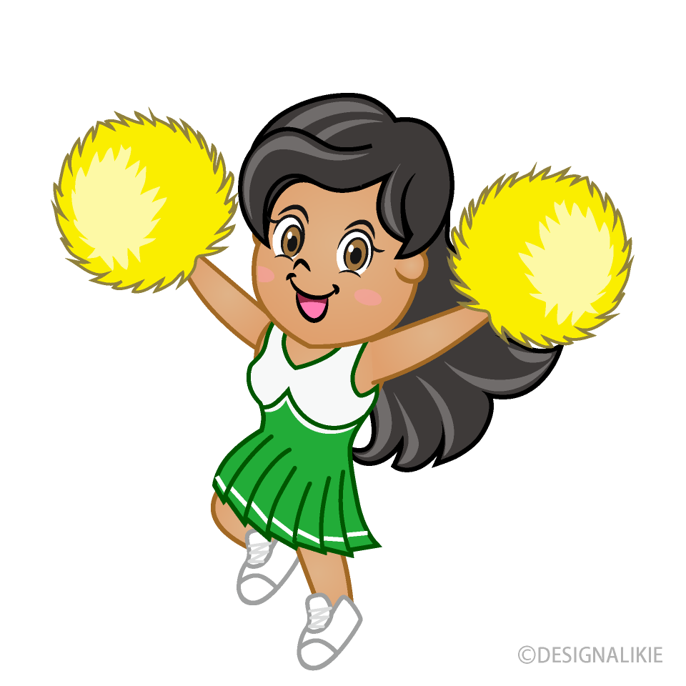 Green Cheerleader Dancing