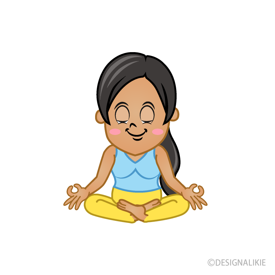 Yoga Asiática Meditando