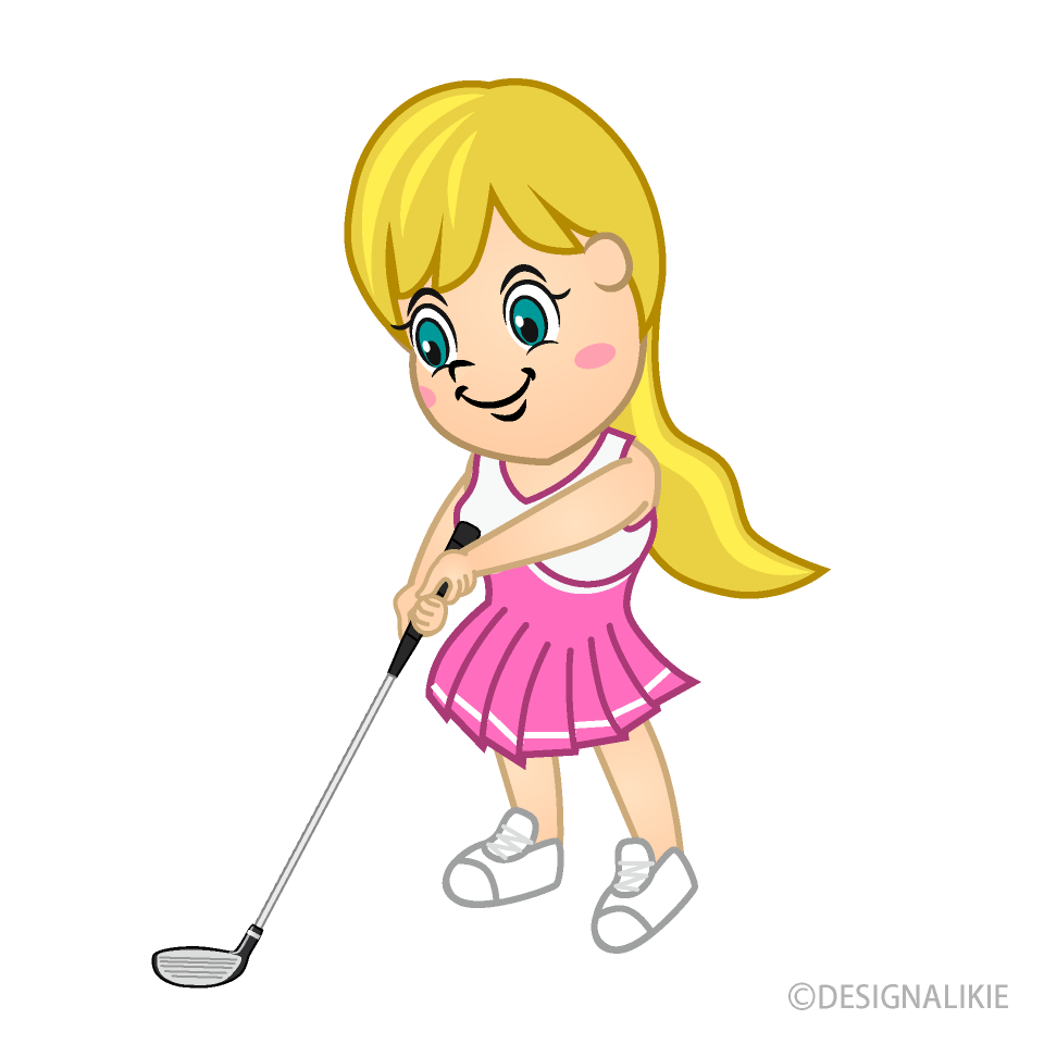 Girl Golfer with Driver