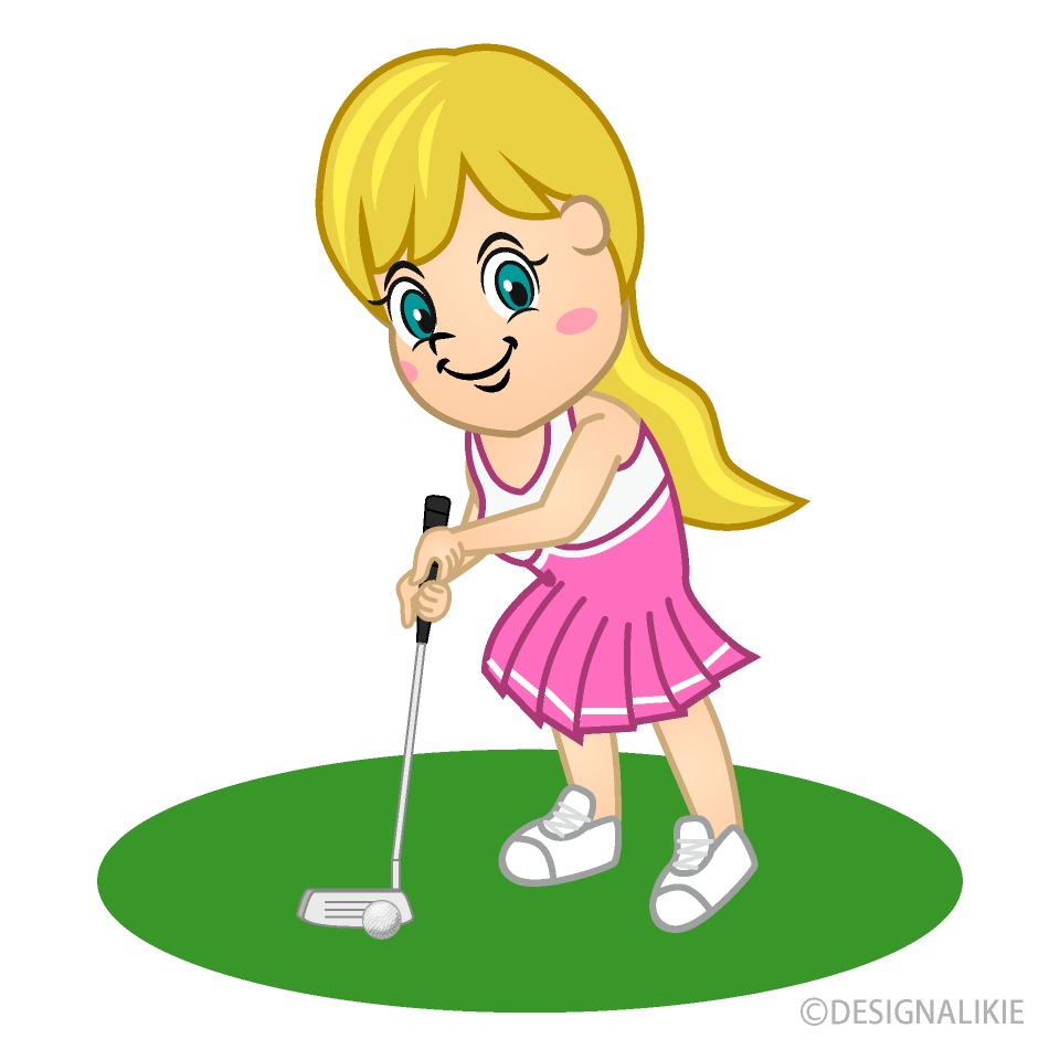 Girl Golfer on Green