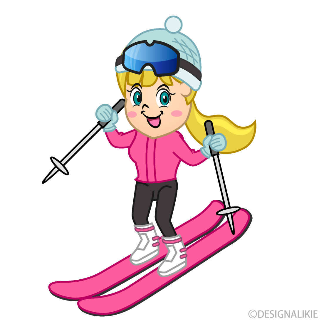 Girl Skiing