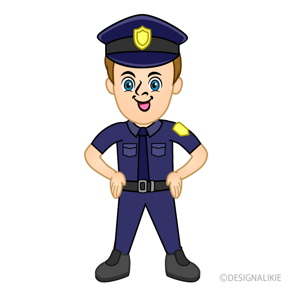 Policía con Manos en las Caderas
