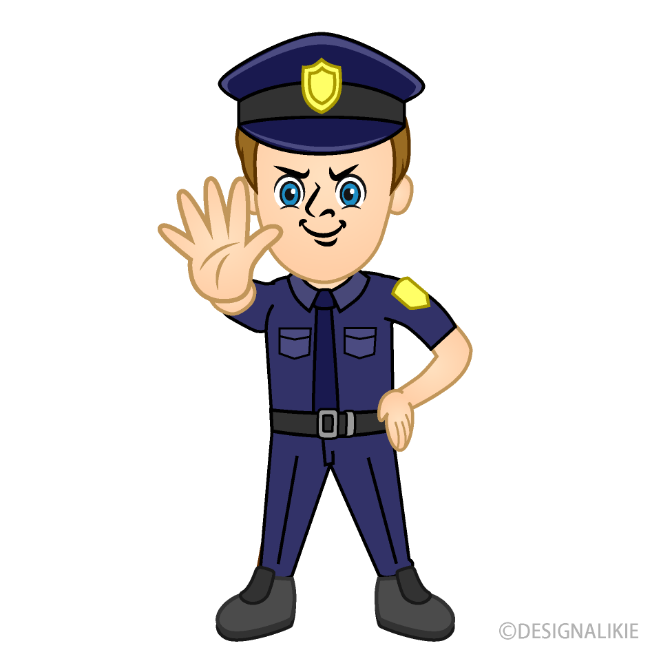 Policía con Señal de Alto