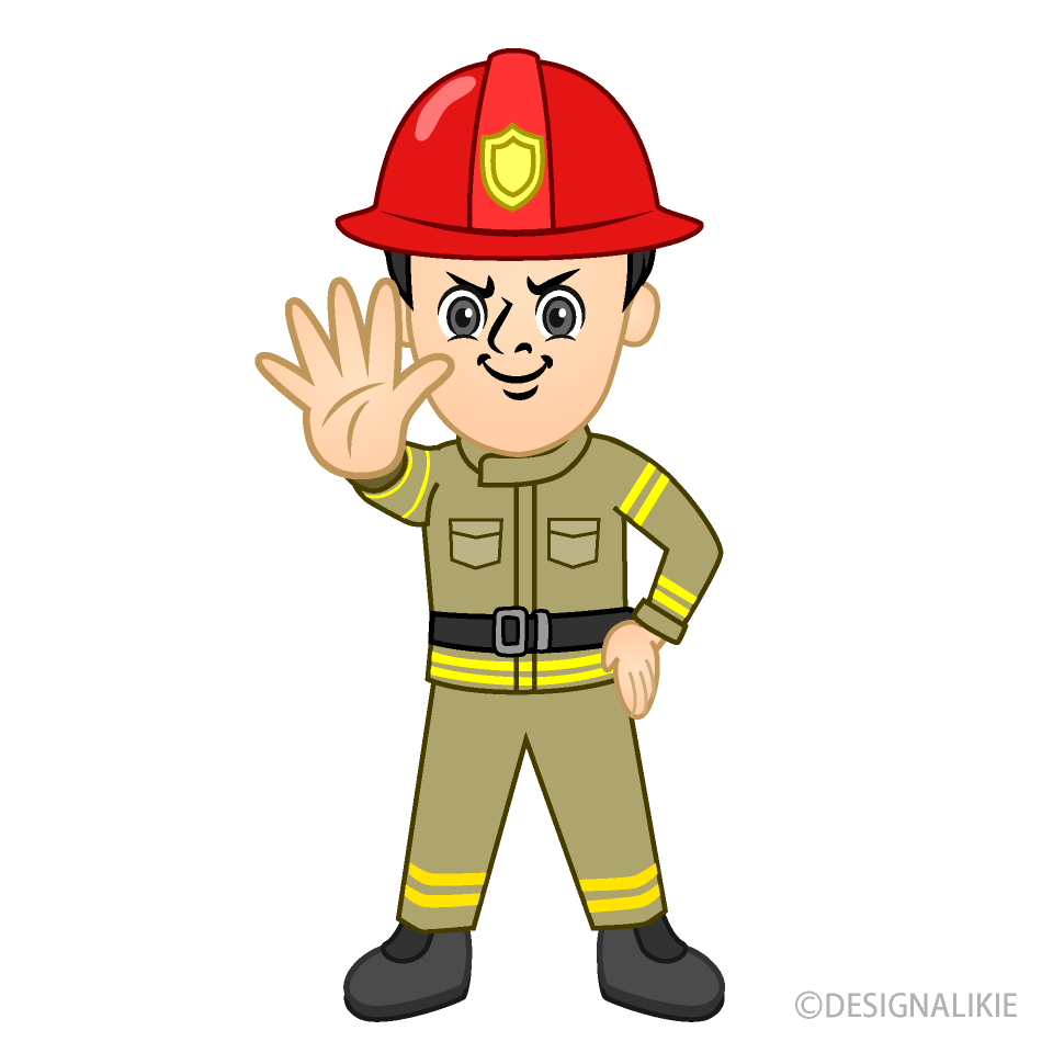 Bombero con Señal de Alto