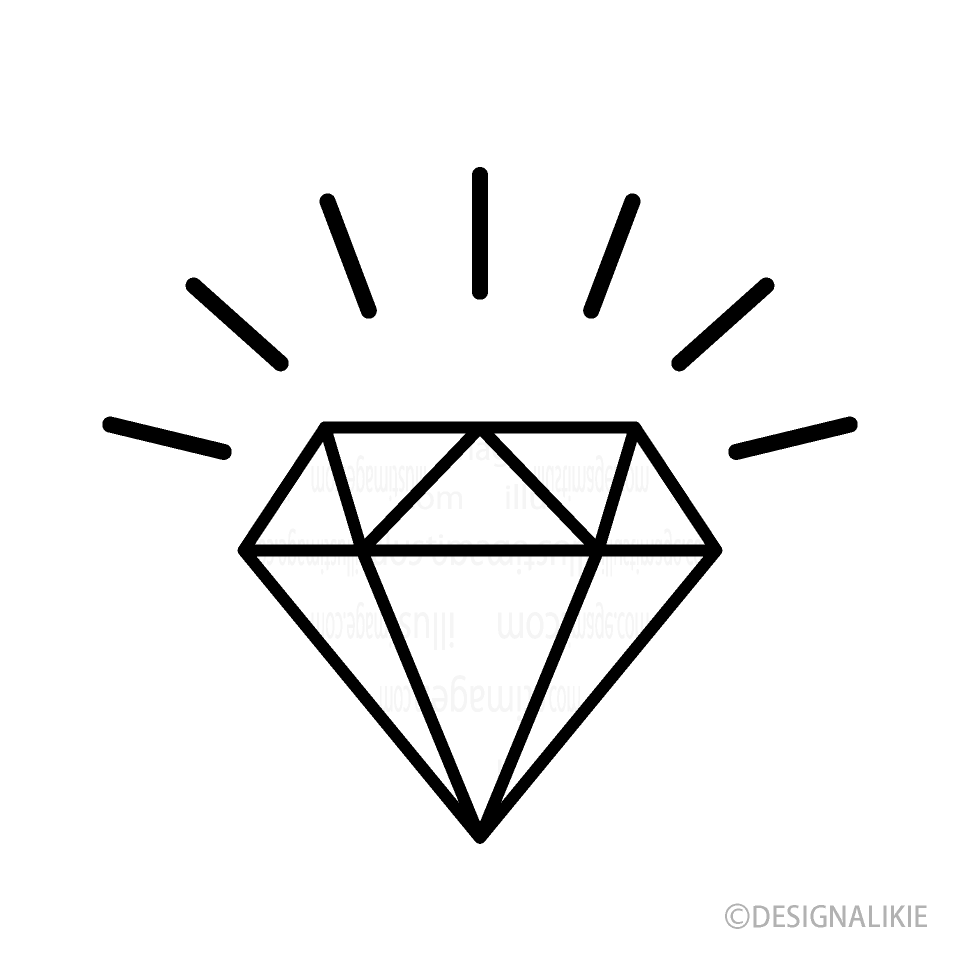 Sparkling Diamond from Side