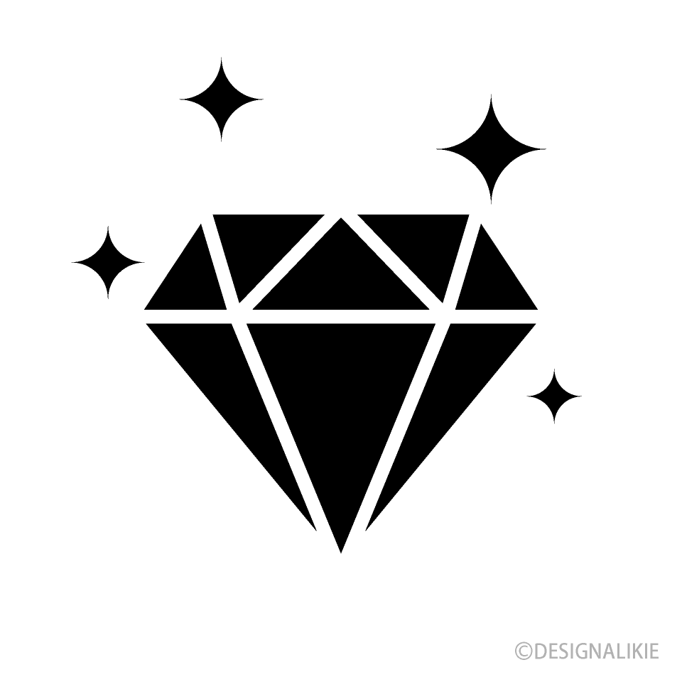 Sparkling Diamond from Side