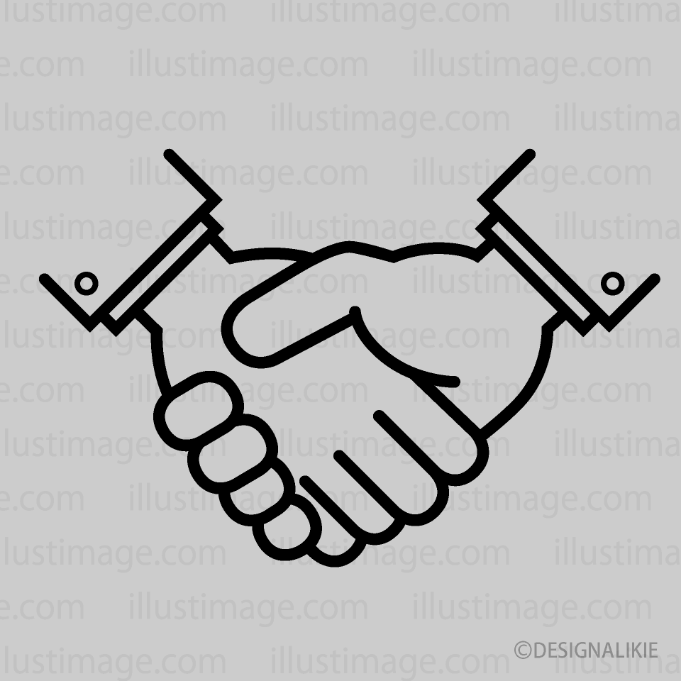 Business Handshake Line Art