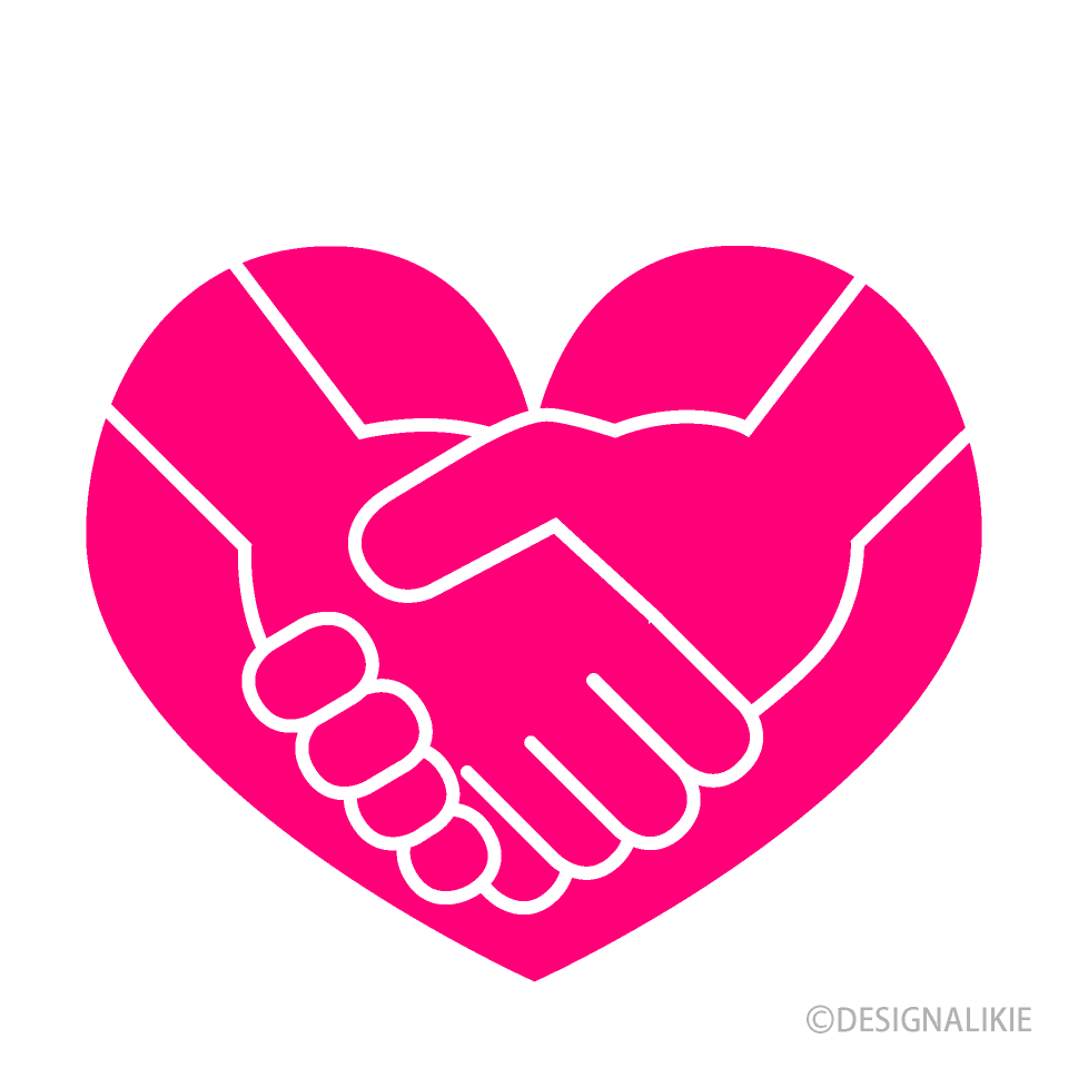 Handshake with Pink Heart