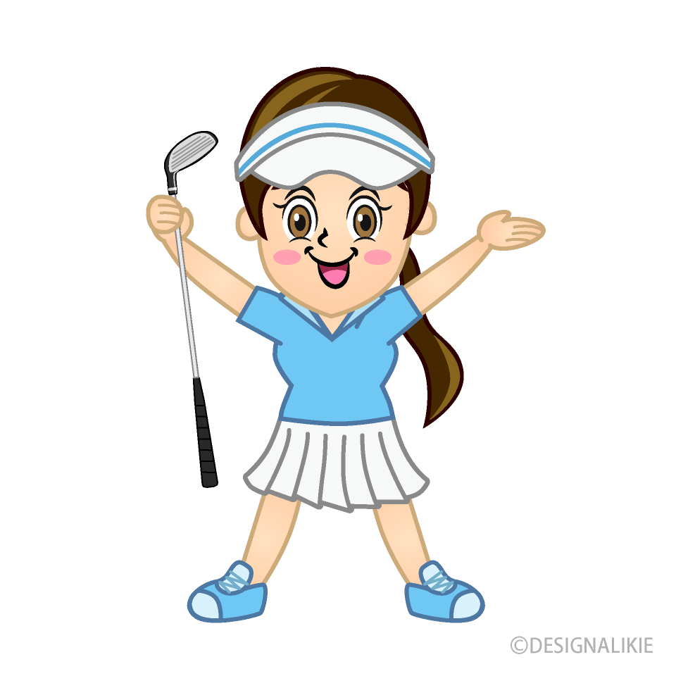 Golfista Mujer Alegre