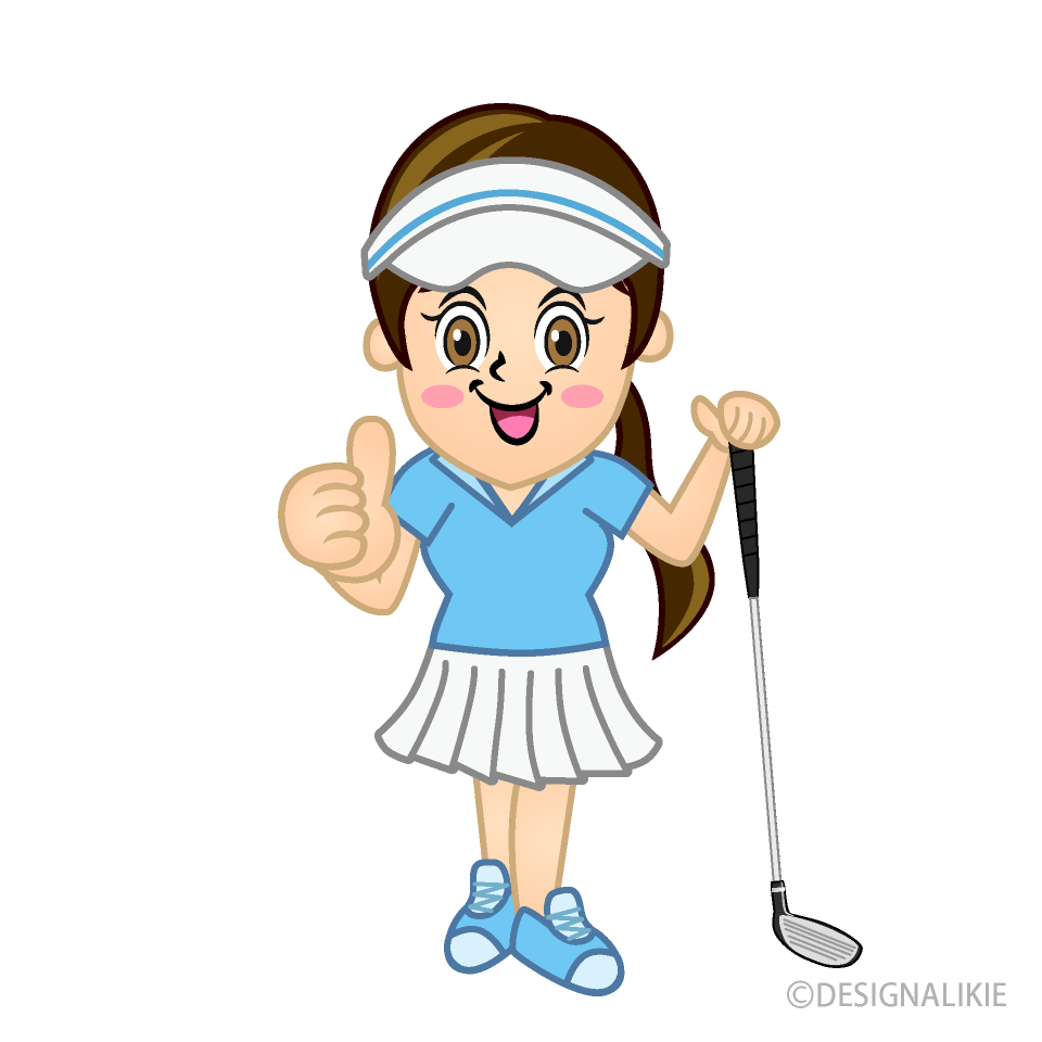 Woman Golfer Thumbs Up