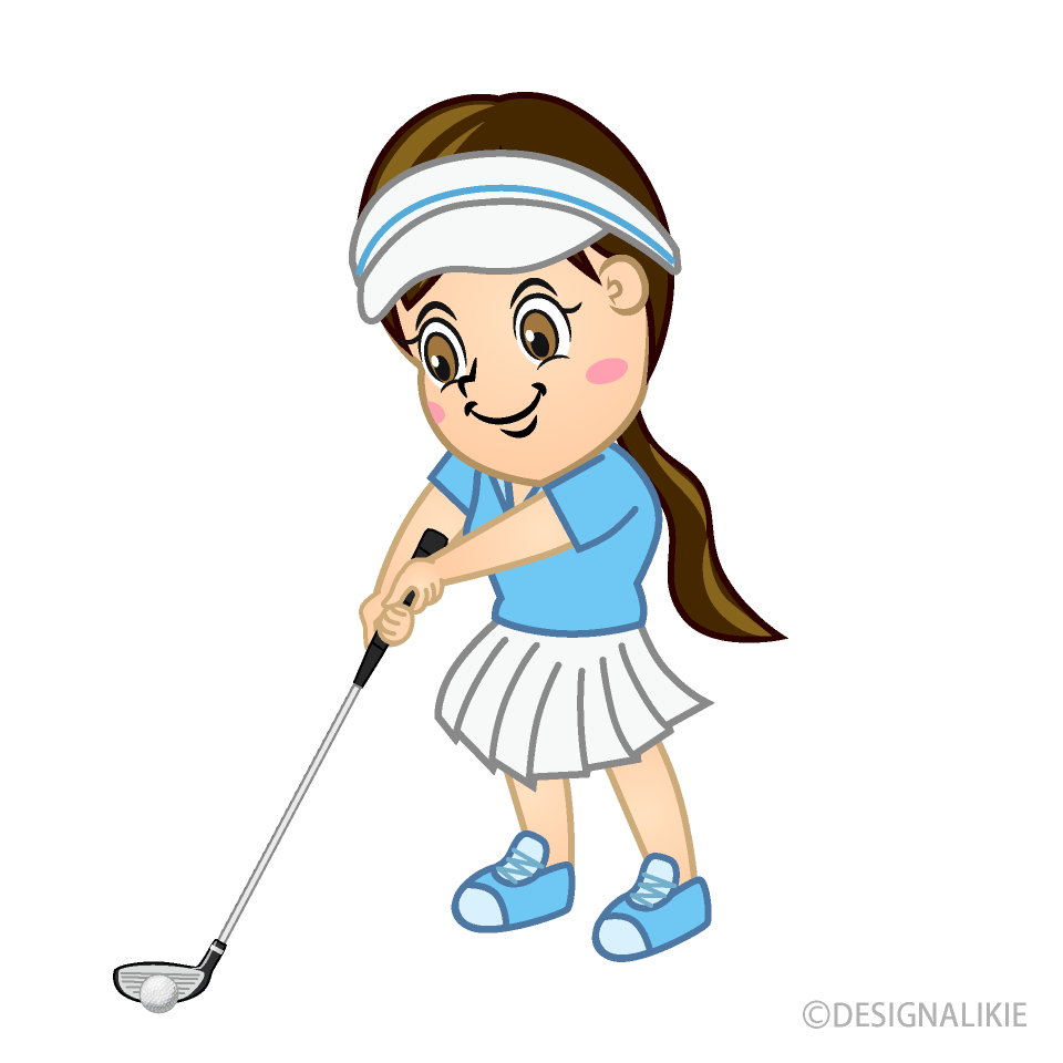 Woman Golfer Swing Shot