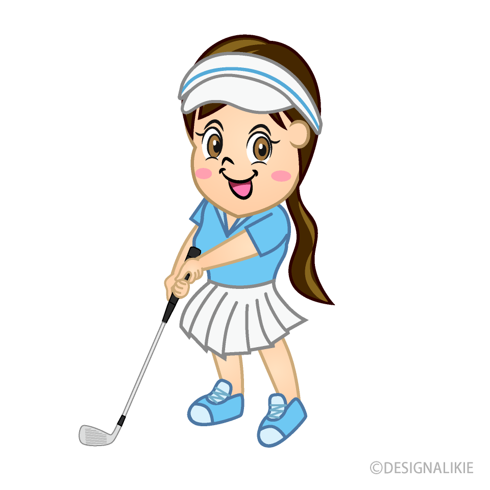 Smiling Woman Golfer