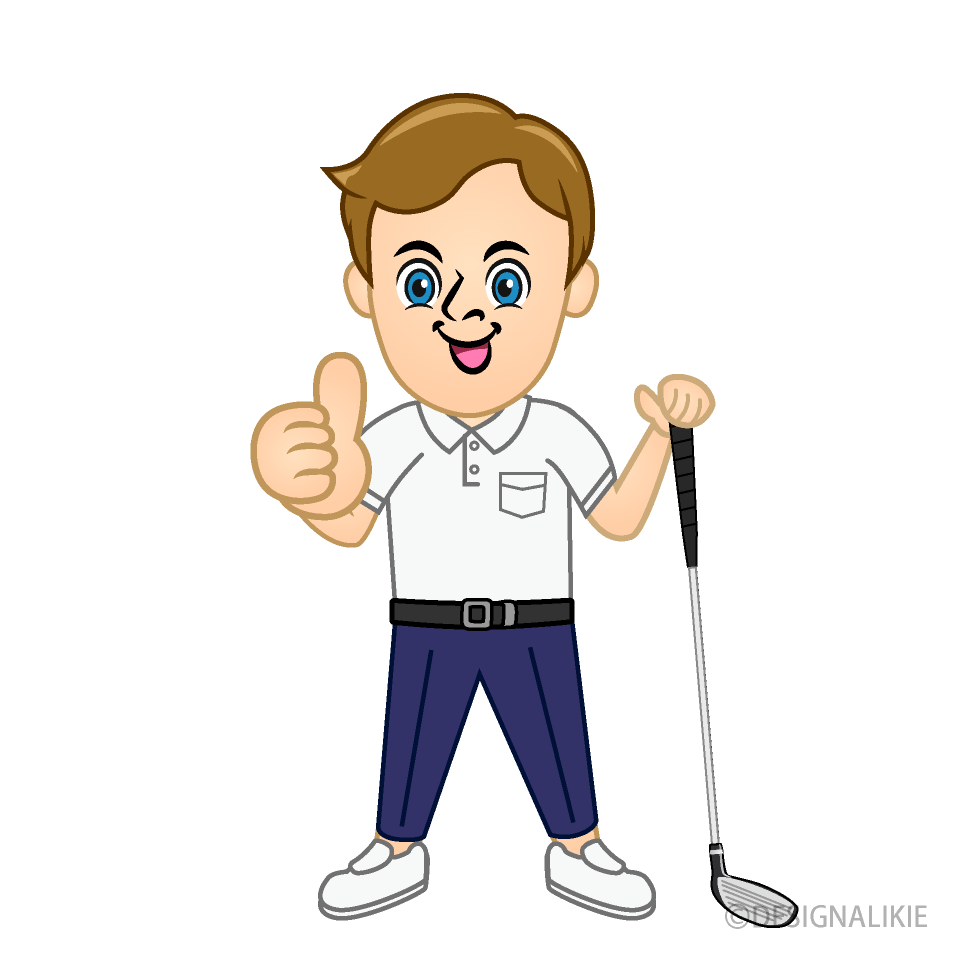 Male Golfer Thumbs Up