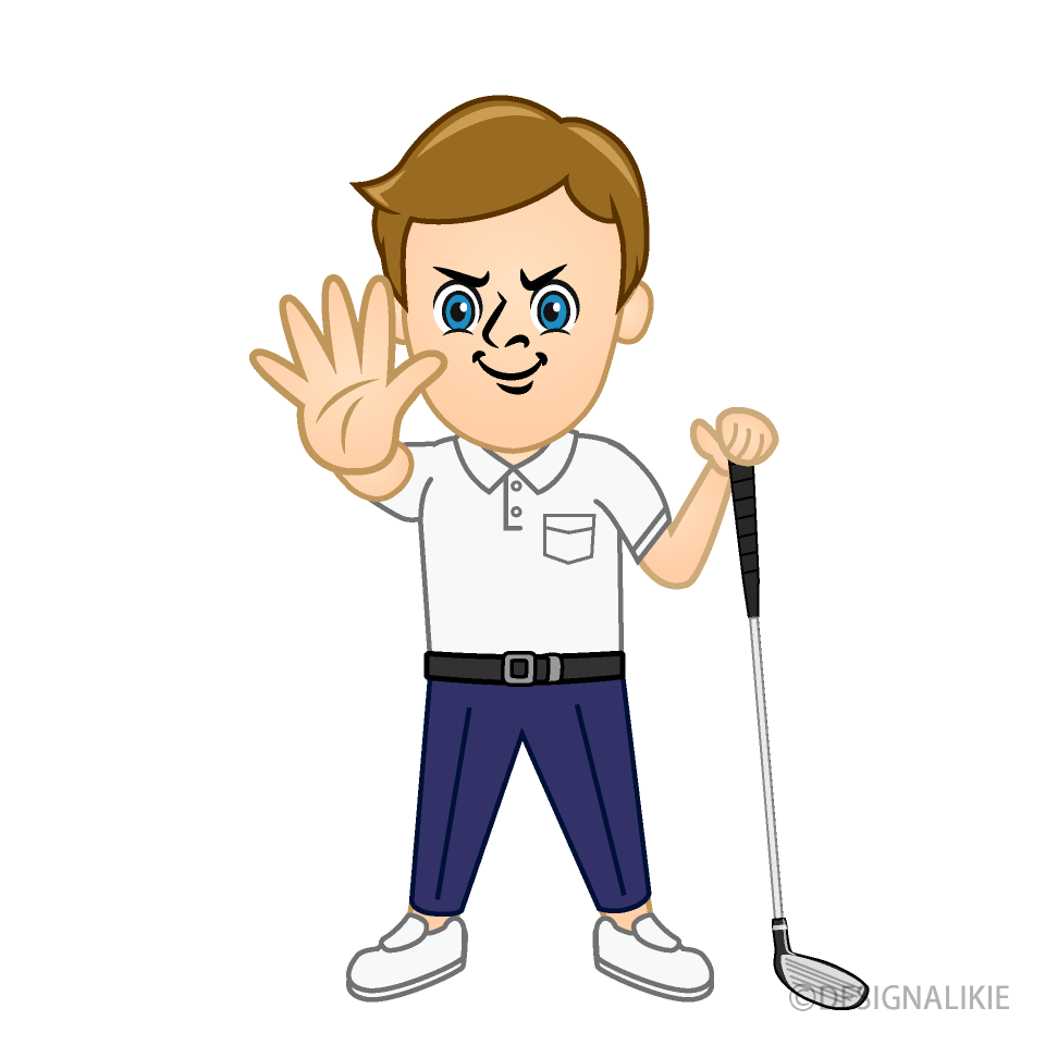 Golfista Hombre Deteniendo