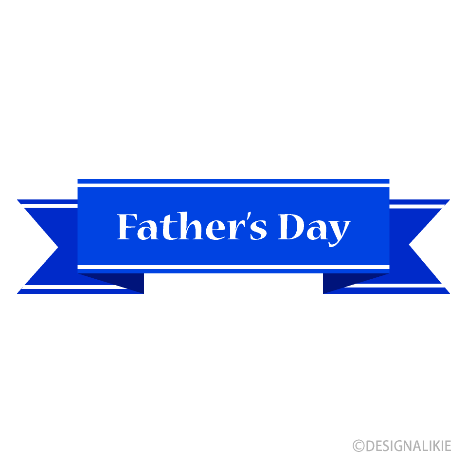 Father's Day Simple Blue Ribbon