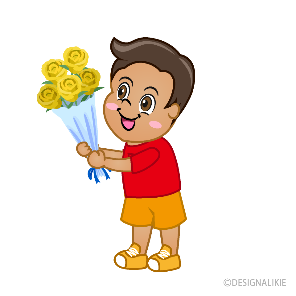 Child Giving Flowers