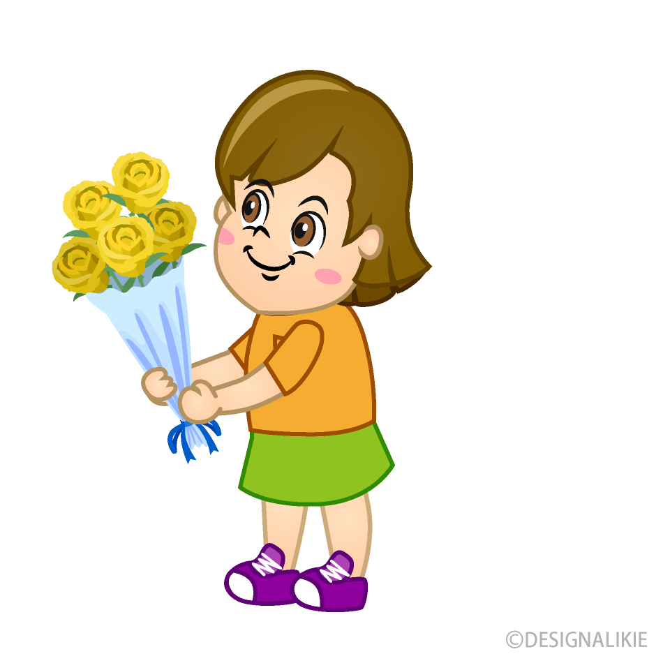 Child Giving Flowers