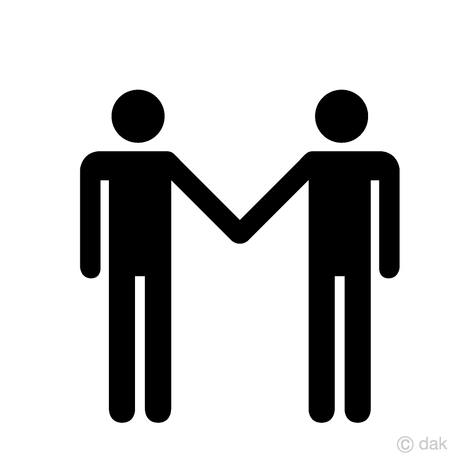 Pictograma de personas dándose la mano