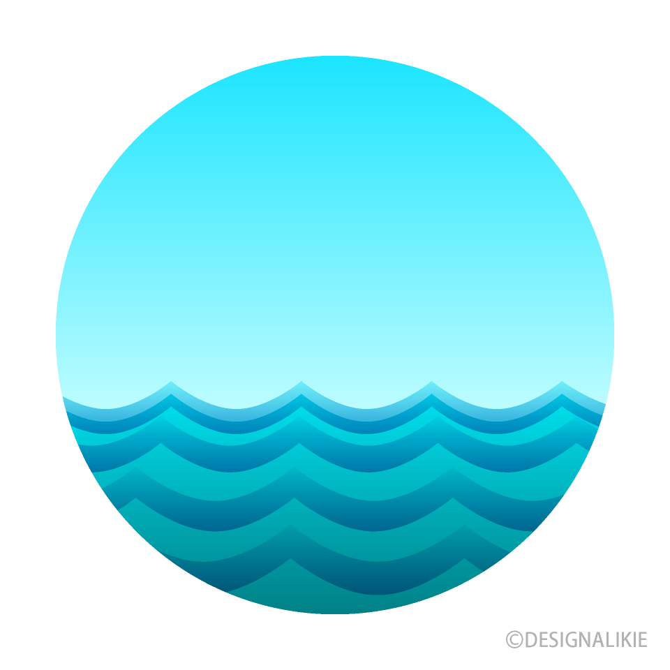 Turquoise Ocean Wave Circle