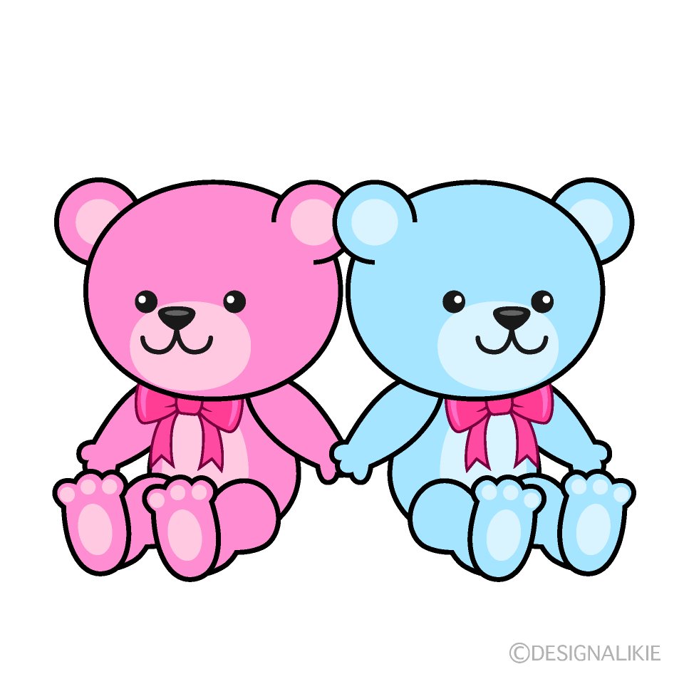 Pink and Blue Teddy Bear