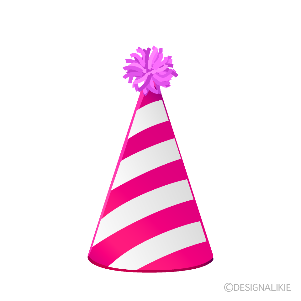 Pink Stripes Party Hat